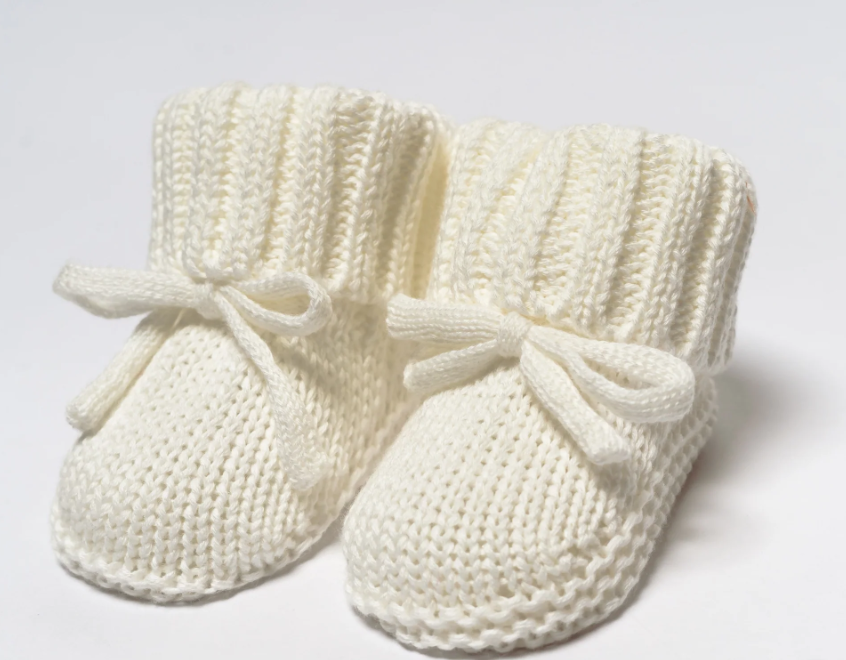 Cream Knit Booties