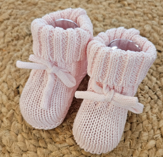 Light Pink Knit Booties