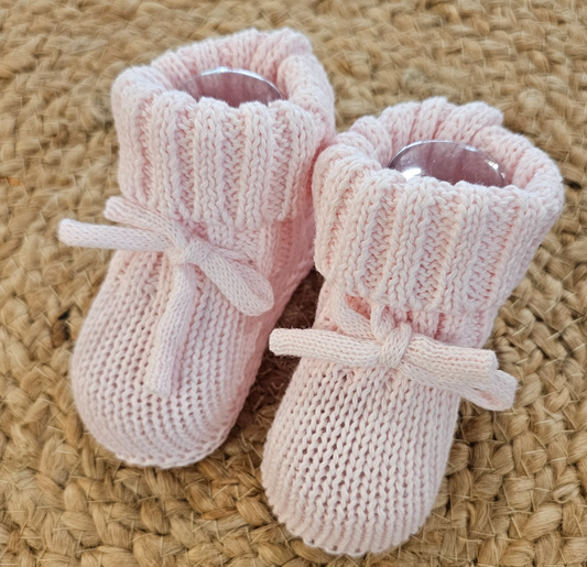 Light Pink Knit Booties