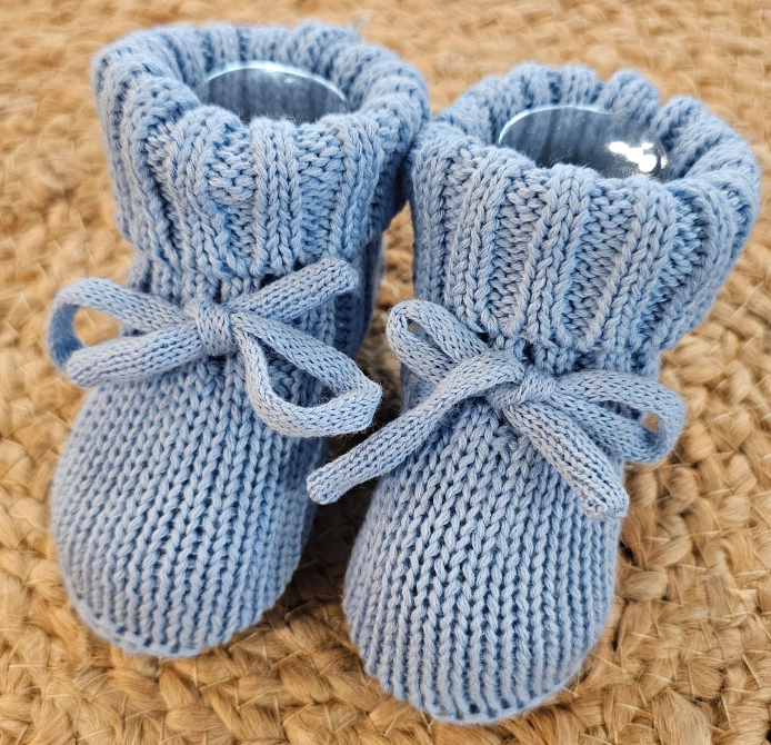 Skybliss Blue Knit Booties