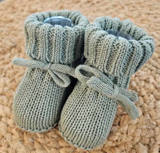 Light Blue Knit Booties