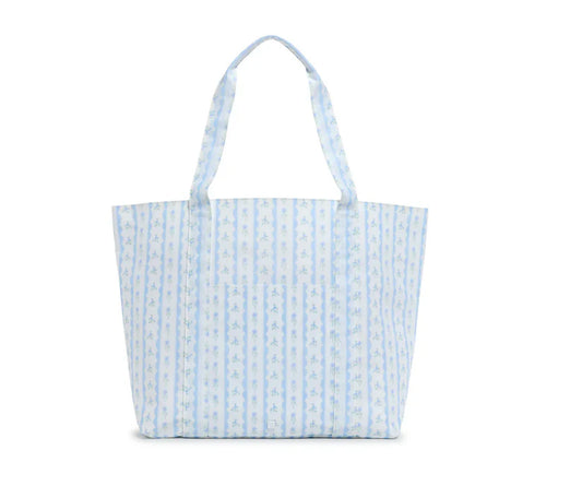 TRVL XL Blue Ribbon Floral Tote