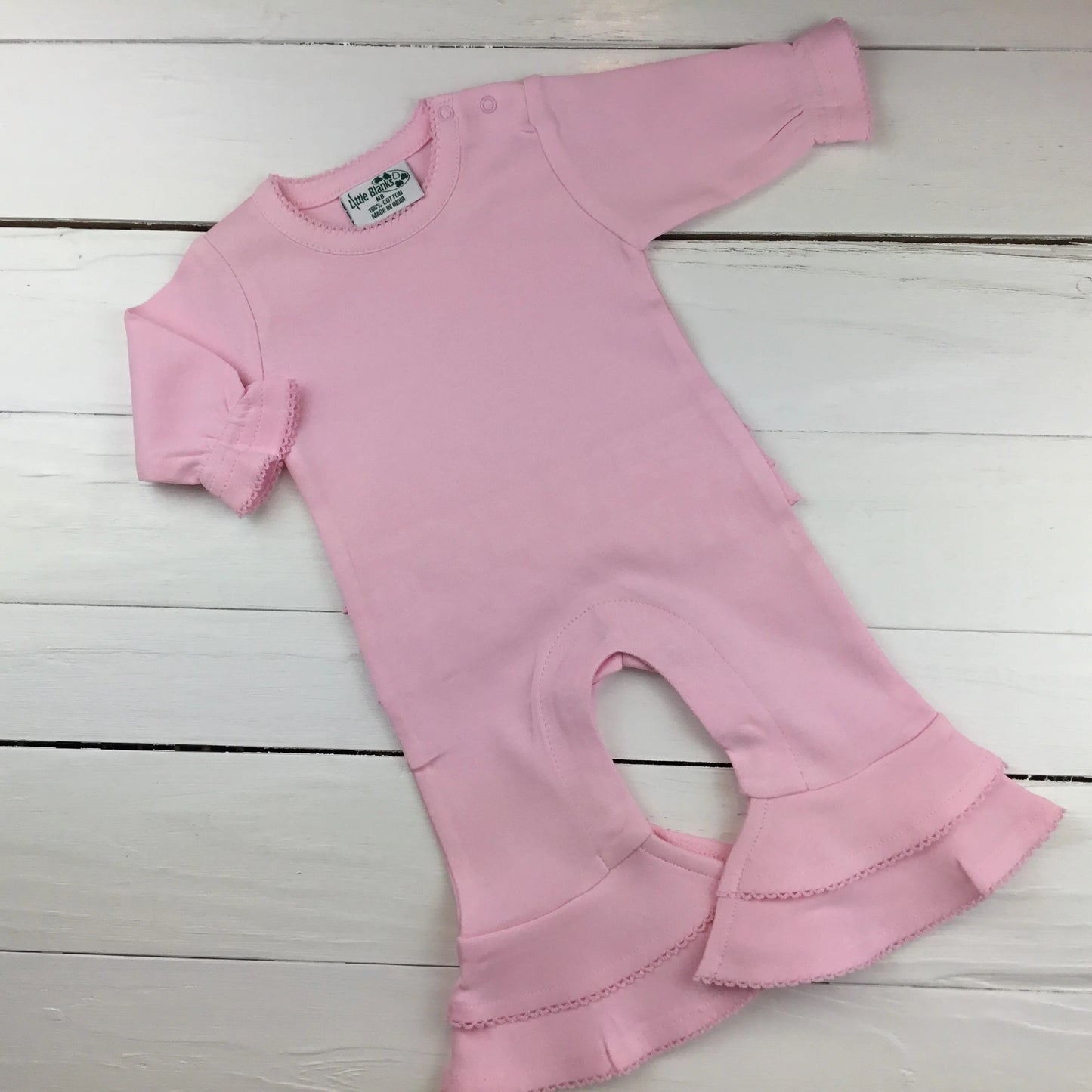 Solid Pink Sleeved Romper