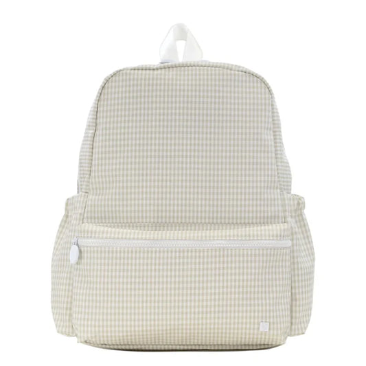 TRVL Gingham Pearl Grey Backpacker