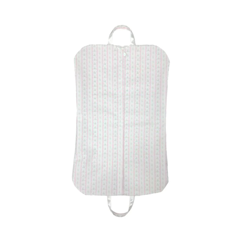 TRVL Pink Ribbon Floral Garment Bag