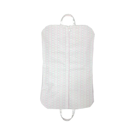 TRVL Pink Ribbon Floral Garment Bag