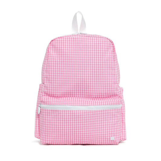 TRVL Gingham Pink Backpacker