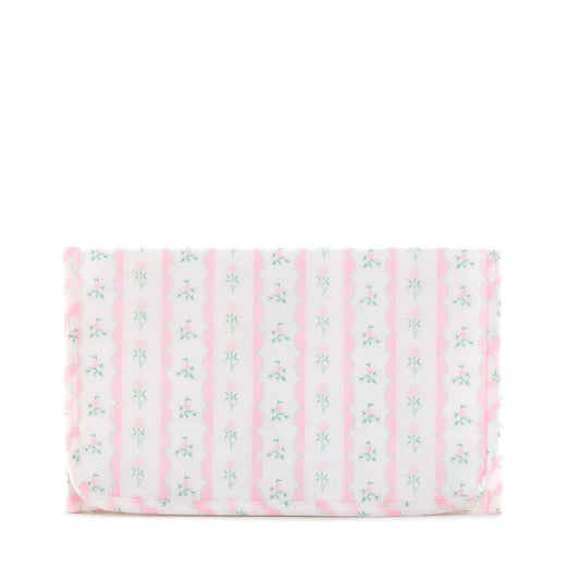 TRVL Pink Ribbon Floral Changing Mat
