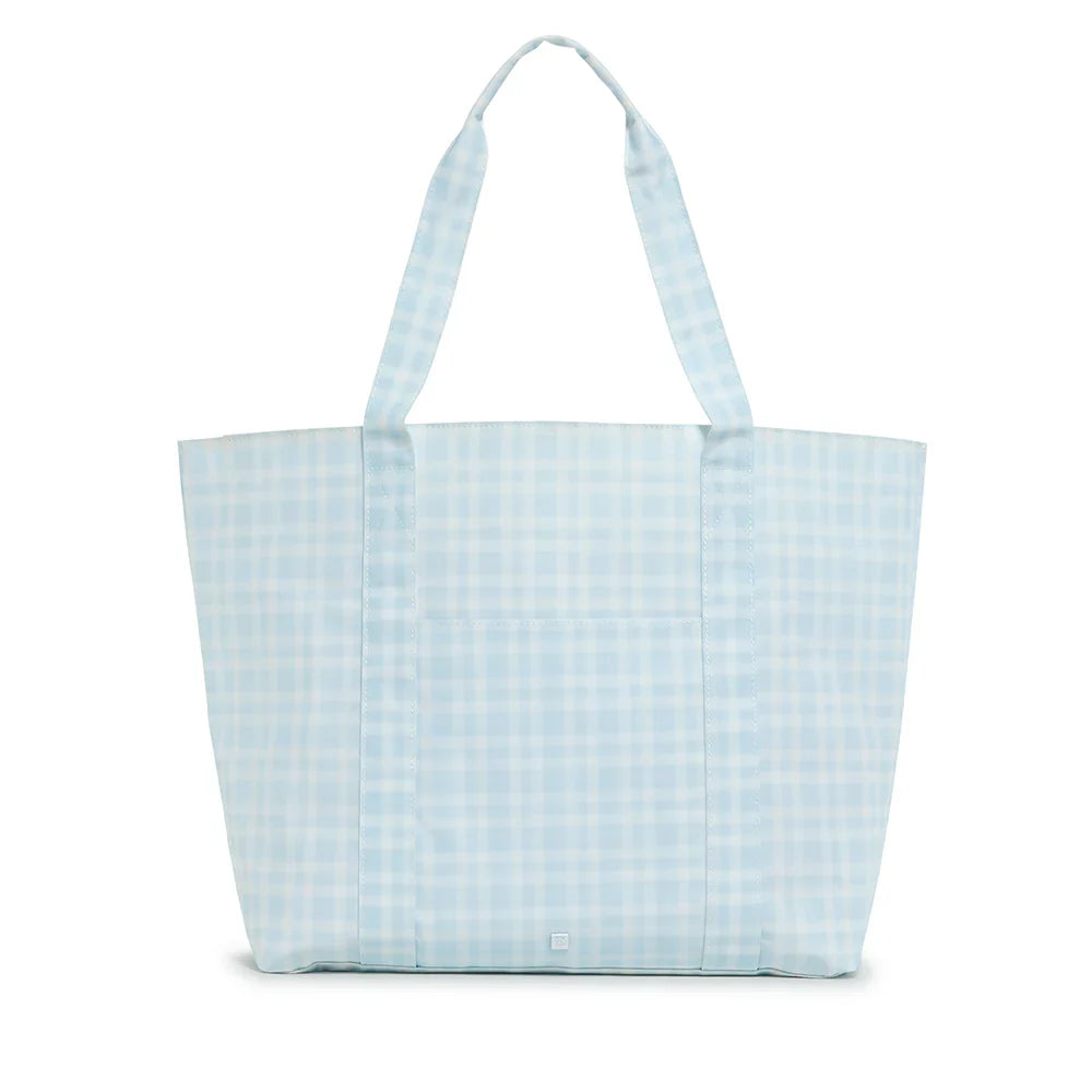 TRVL XL Pimlico Blue Plaid Tote