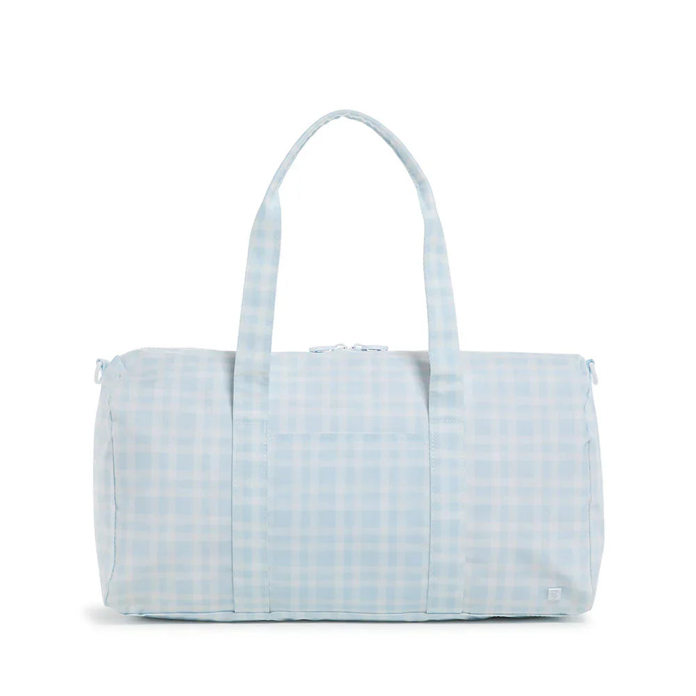TRVL Pimlico Blue Plaid Weekender Duffel Bag