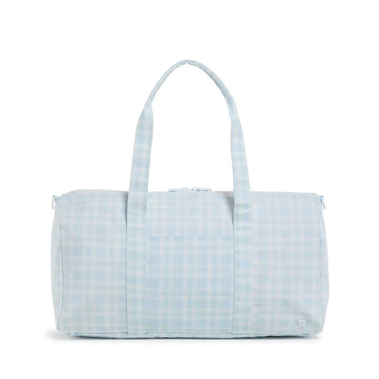 TRVL Pimlico Blue Plaid Weekender Duffel Bag
