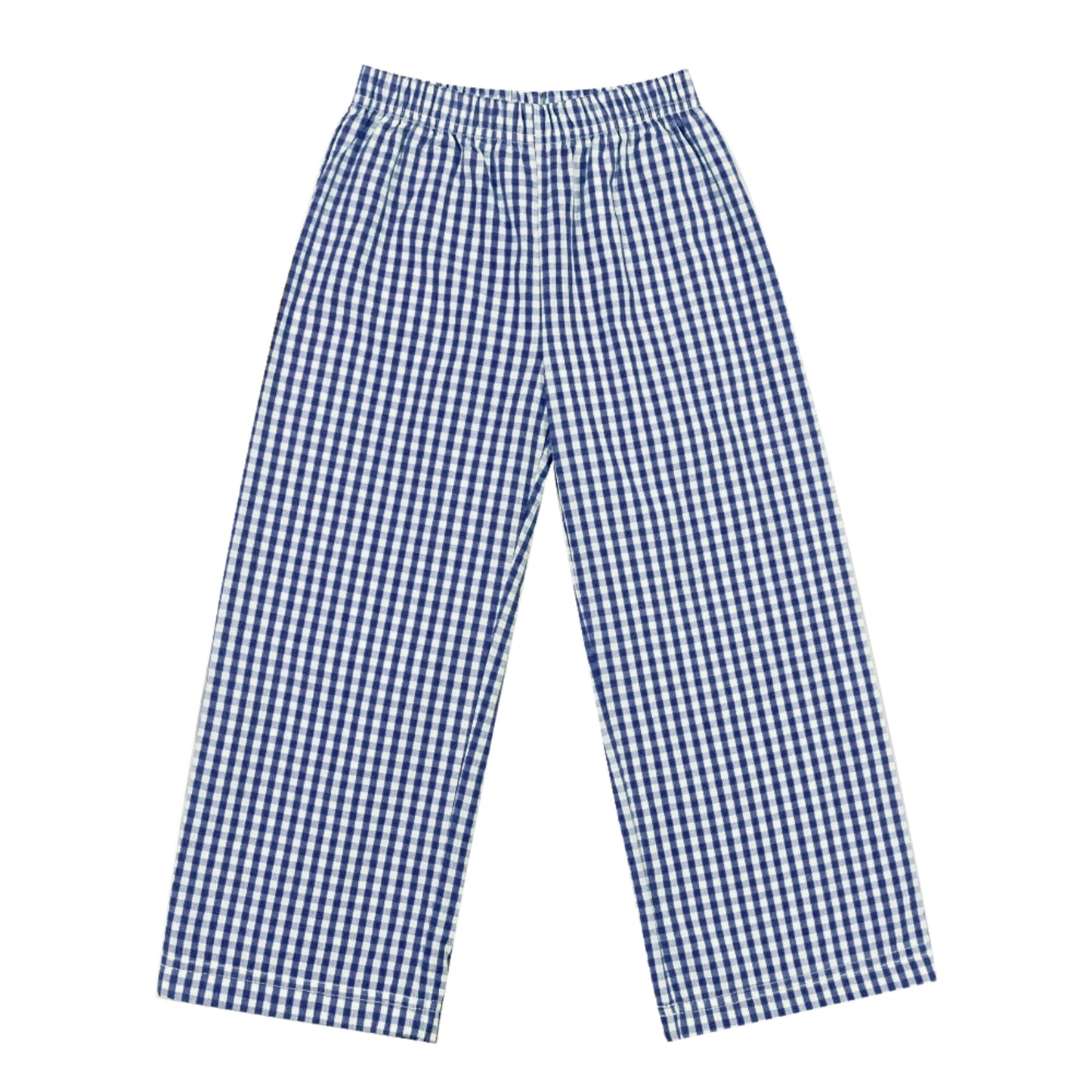 Navy Gingham Pants