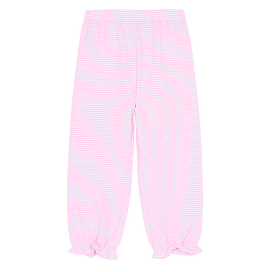 Pink Stripe Ruffle Bubble Pants