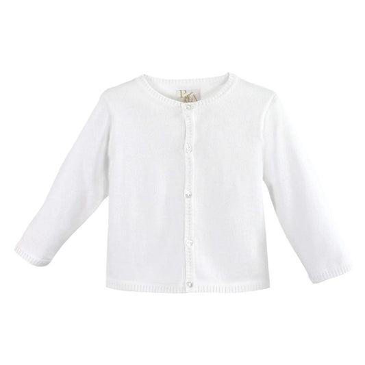Petit Ami White Cardigan Sweater