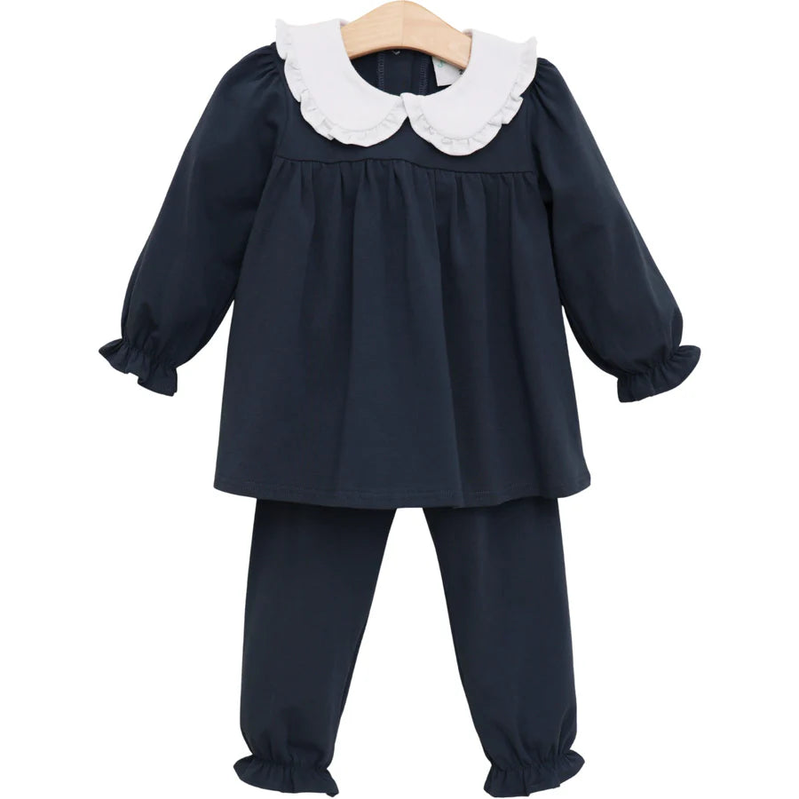 Catherine Bloomer Pants Set- Navy