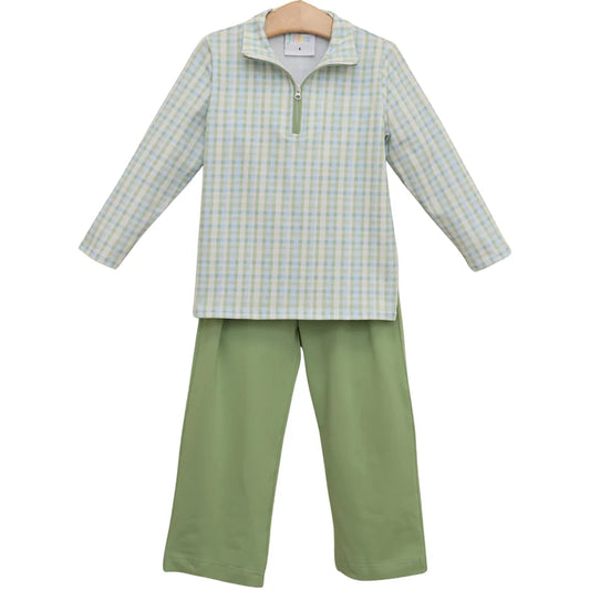 Basin Plaid Evan Pullover Pants Set
