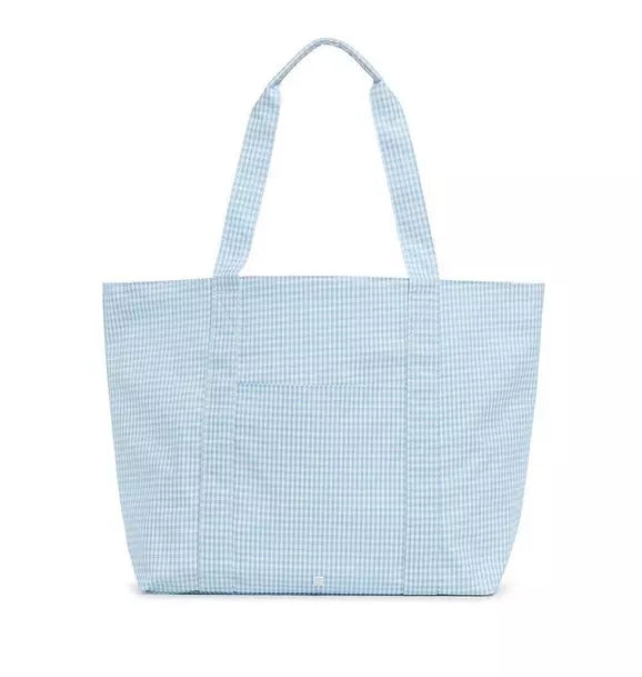 TRVL XL Gingham Mist Tote