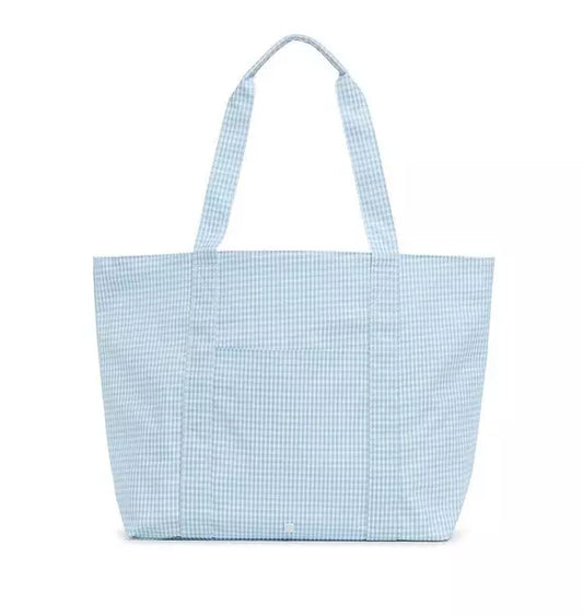 TRVL XL Gingham Mist Tote