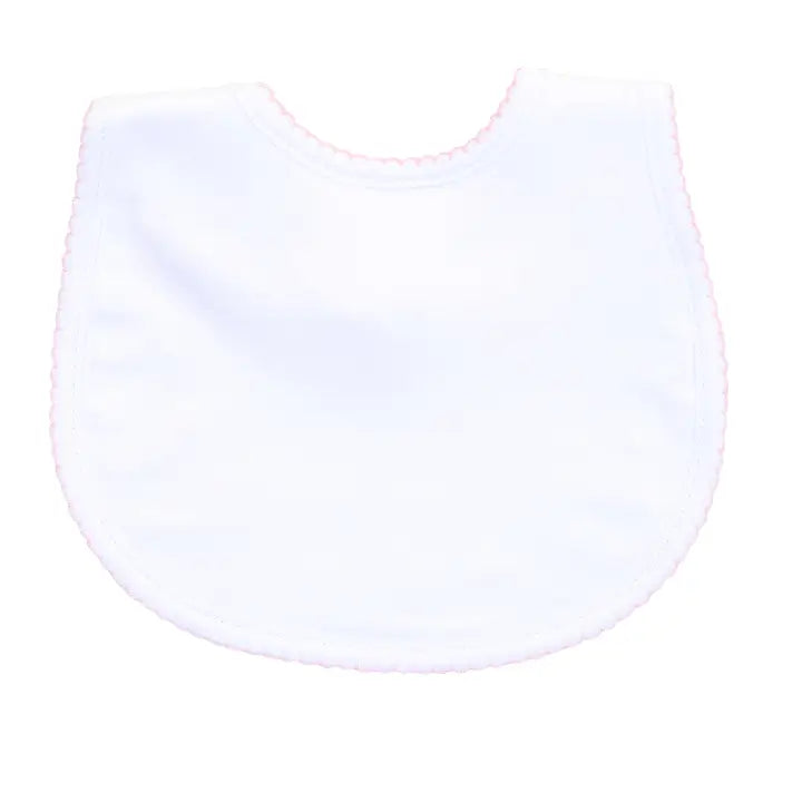 Magnolia Baby Pink Trim Bib
