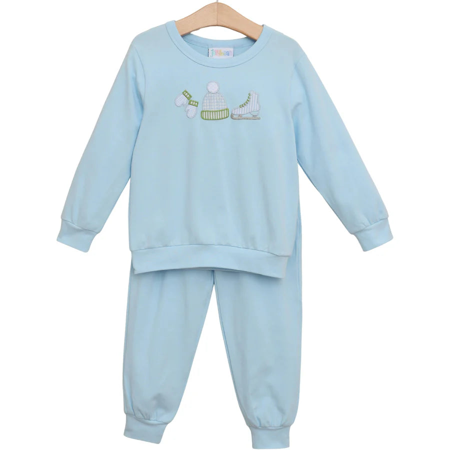 Around The Rink Jogger Set- Light Blue