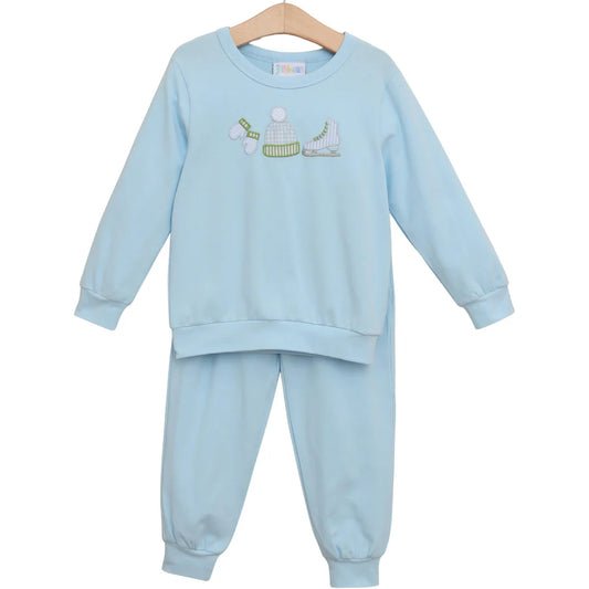 Around The Rink Jogger Set- Light Blue