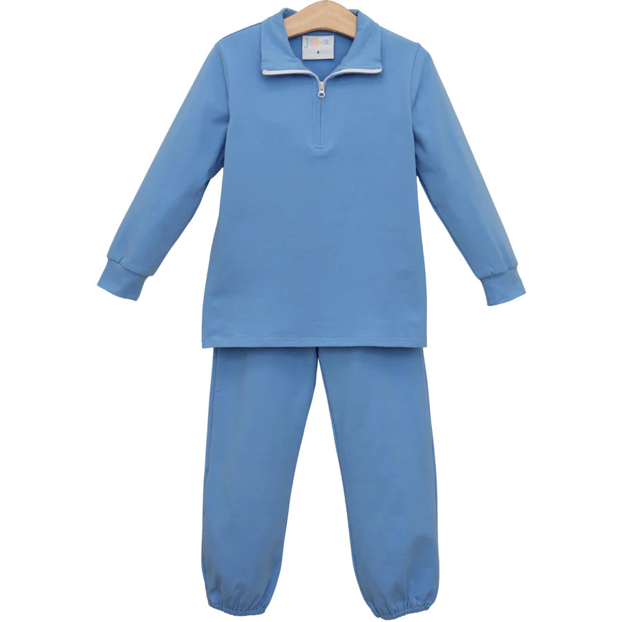 Evan Pullover Set- Cornflower Blue