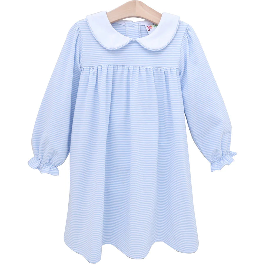 Lottie Dress- Light Blue Stripe