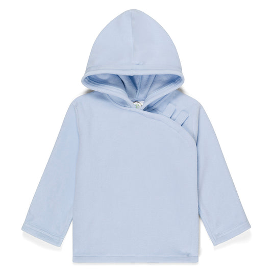Light Blue Fleece Velcro Tab Jacket Coat