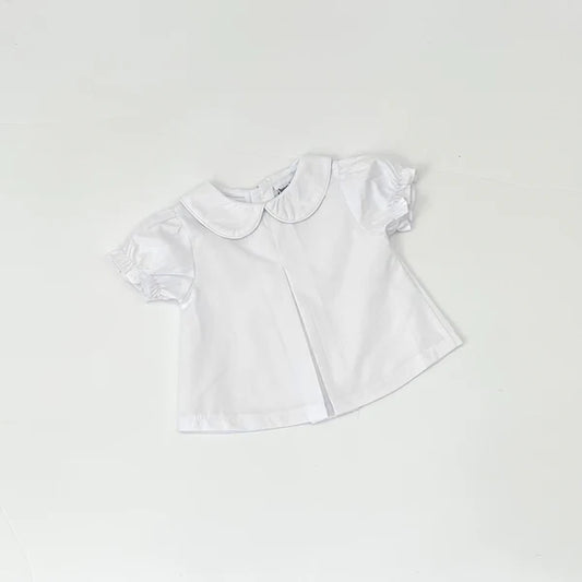 Pleated Peter Pan Diaper Shirt - Girl