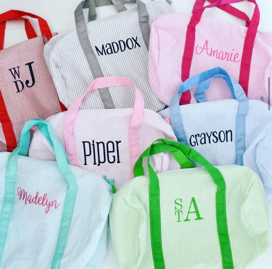 Seersucker Duffel Bags