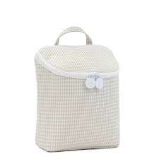 TRVL Gingham Pearl Grey Take Away Insulated Lunch Bag