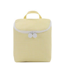 TRVL Gingham Buttercup Take Away Insulated Lunch Bag