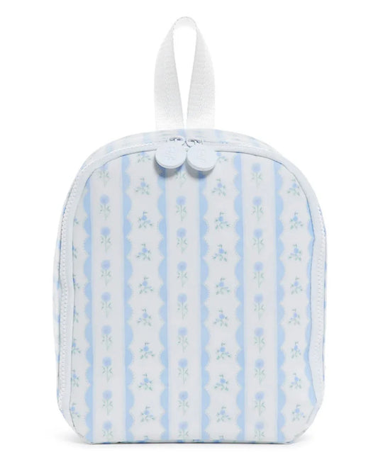 TRVL Ribbon Floral Blue Bring It Lunch Bag